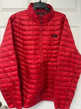 The North Face Jacket Men's Thermoball Full Zip Insulated Quilted Red Size XL